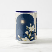 フラワーライス アーチ マグ | ミッドナイト & アイボリー (中央)