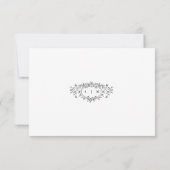 フラワーラインアート結婚式返信カード 出欠カード (裏面)