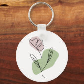 フラワーラインアート キーホルダー (正面)