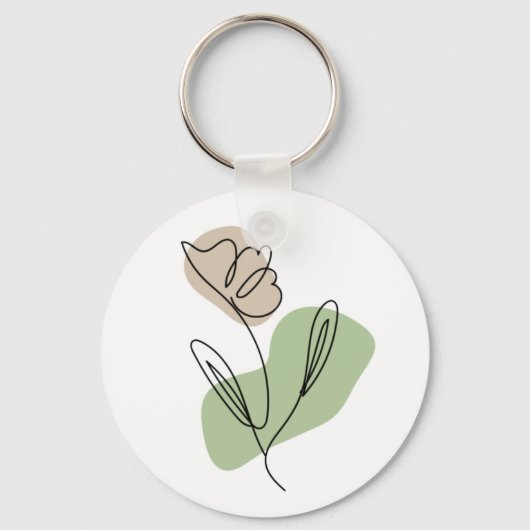 フラワーラインアート キーホルダー (正面)
