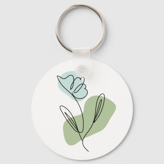 フラワーラインアート キーホルダー (正面)