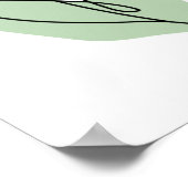 フラワーラインアート ポスター (角)