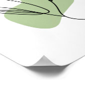 フラワーラインアート ポスター (角)