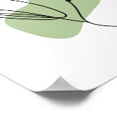 フラワーラインアート ポスター (角)