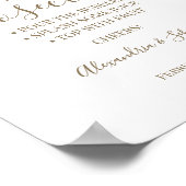 フラワーライン プロセッコをドレスアップ ブライダルシャワーのサイン ポスター (角)