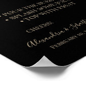 フラワーライン ミモザバー ブライダルシャワーサイン ポスター (角)