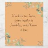 フラワーライン ワインラベル (シングルラベル)