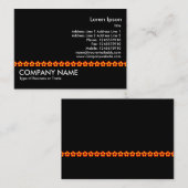 フラワーライン – 黒 名刺 (正面/裏面)