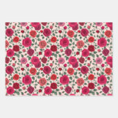 フラワーラッピング紙セット | エレガントフローラ ラッピングペーパーシート (正面3)