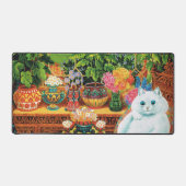 フラワーラバーズキャットルイワーイン デスクマット (正面)