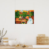 フラワーラバーズキャットルイワーイン ポスター (キッチン)