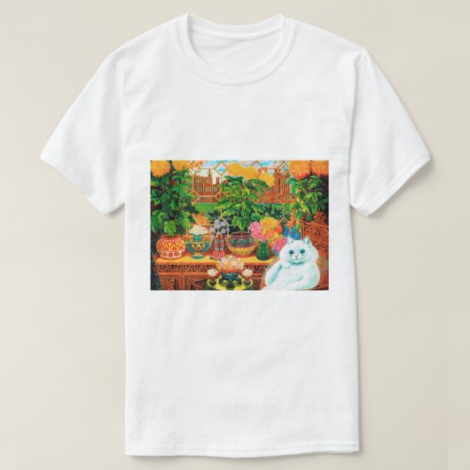 フラワーラバーズキャットルイワーイン Tシャツ (デザイン正面)