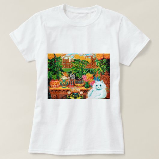 フラワーラバーズキャットルイワーイン Tシャツ (デザイン正面)