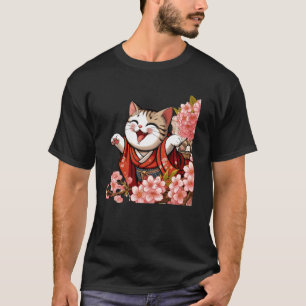 フラワーラバー ビンテージ 子猫 和風伝統 Tシャツ