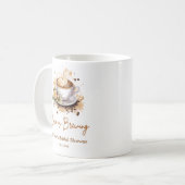 フラワーラブがブレンドするブラウンコーヒーのブライダルシャワー コーヒーマグカップ (正面左)
