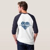 フラワーラブハートTシャツ Tシャツ (裏面フル)