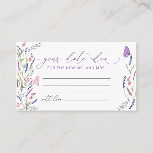 フラワーラベエレガントンダーデイトナイトアイディア エンクロージャーカード (正面)