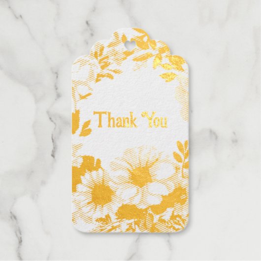 フラワーラベルサンキューリースクラスコケット ギフトタグ (正面)