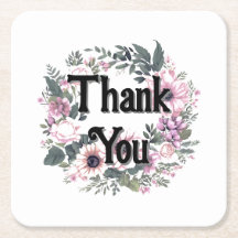 フラワーラベルサンキューリースクラスコケット