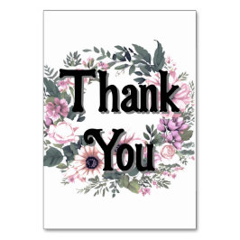 フラワーラベルサンキューリースクラスコケット テーブルナンバー