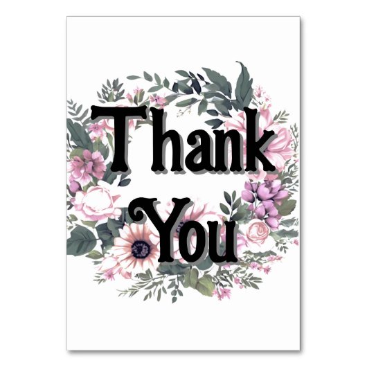 フラワーラベルサンキューリースクラスコケット テーブルナンバー (正面)