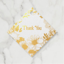 フラワーラベルサンキューリースクラスコケット フェイバータグ