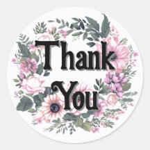 フラワーラベルサンキューリースクラスコケット