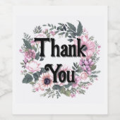 フラワーラベルサンキューリースクラスコケット ワインラベル (シングルラベル)