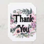 フラワーラベルサンキューリースクラスコケット 招待状 (正面/裏面)