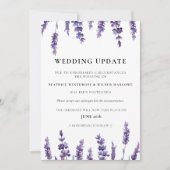 フラワーラベンダー結婚式更新お知らせ 招待状 (正面)