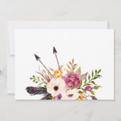 フラワーランテル ボーホー シャワー招待状 招待状 (裏面)