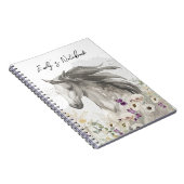 フラワーランニングフィールドのウマのノート ノートブック (右側)