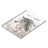 フラワーランニングフィールドのウマのノート ノートブック (左側)