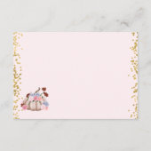 フラワーリトルパンプキンガールベイビーシャワーのお礼 エンクロージャーカード (裏面)