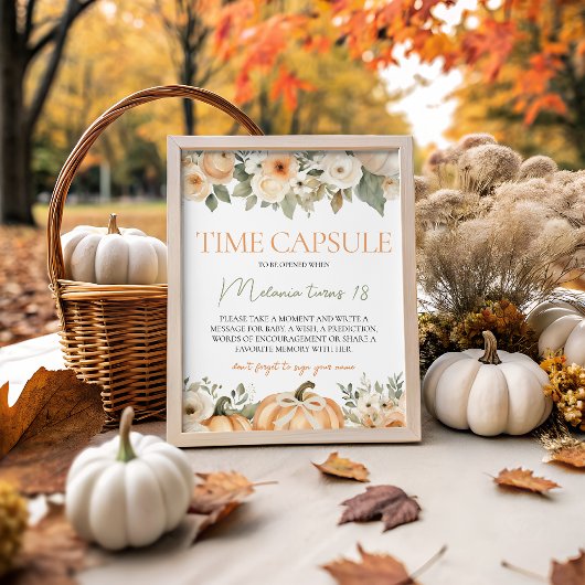 フラワーリトルパンプキンタイムカプセルサイン 台座サイン