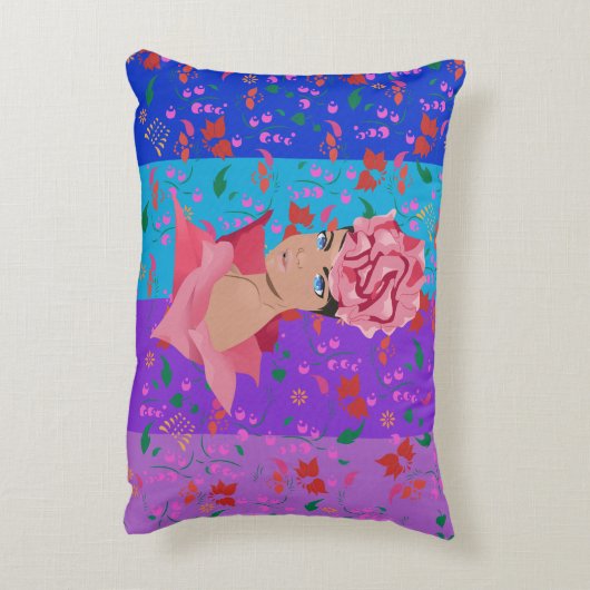 フラワーリニューアルブライトフローラガール アクセントクッション (裏面(縦))