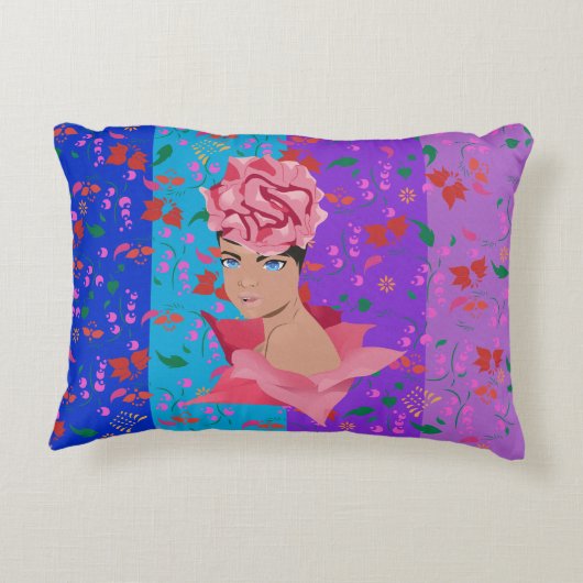 フラワーリニューアルブライトフローラガール アクセントクッション (裏面)