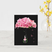 フラワーリボン乳がん認識度戦闘機Wom カード (黄色い花)