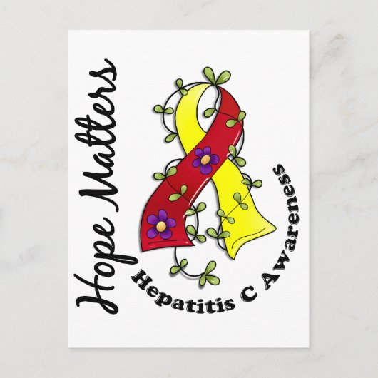 フラワーリボン4 hope matters肝炎C ポストカード (正面)