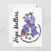 フラワーリボン4 hope Matters食道がん ポストカード (正面/裏面)