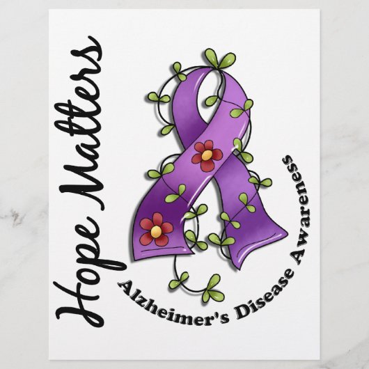 フラワーリボン4 Hope Matters Alzheimer's Disease チラシ (正面)