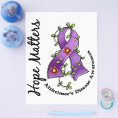 フラワーリボン4 Hope Matters Alzheimer's Disease チラシ (シングル)