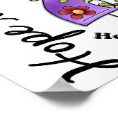 フラワーリボン4 Hope Matters Hodgkinのリンパ腫 ポスター (角)