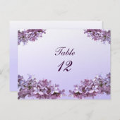 フラワーリラックの花 ウェディングテーブルナンバー ポストカード (正面/裏面)