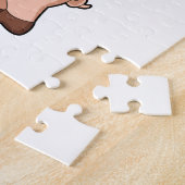 フラワーリリー付き豚 ジグソーパズル (側面)