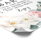 フラワーリンググリーンのミモザバーの看板 ポスター (角)