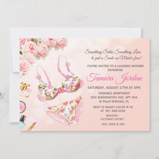 フラワーリングジェリーシャワー招待状 招待状 (正面)