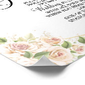 フラワーリング ブライダルシャワーゲーム看板 ポスター (角)