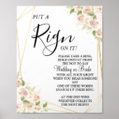 フラワーリング ブライダルシャワーゲーム看板 ポスター (正面)