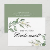 フラワーリング　私のウェディングパーティに付いてきてくれる？　夏の結婚式 インビテーションポストカード (正面/裏面)